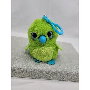Hatchimals Glittery Shimmering Blue Green Draggle Bag Clip On 4” Soft Plush G1